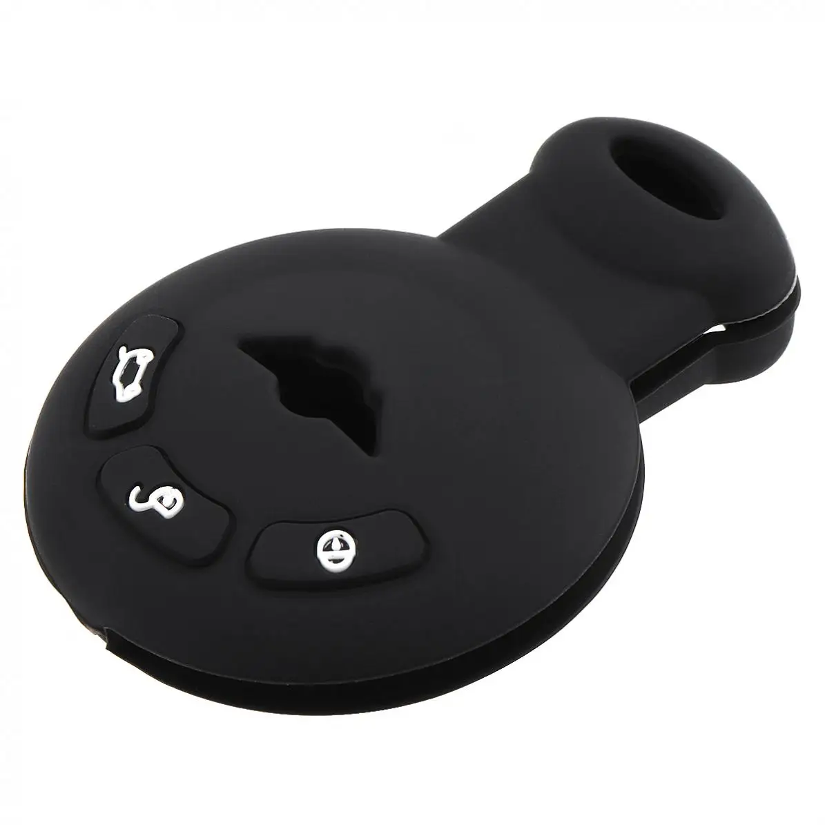 3 кнопки мягкий силиконовый умный автомобильный чехол для ключей Черный Прочный
