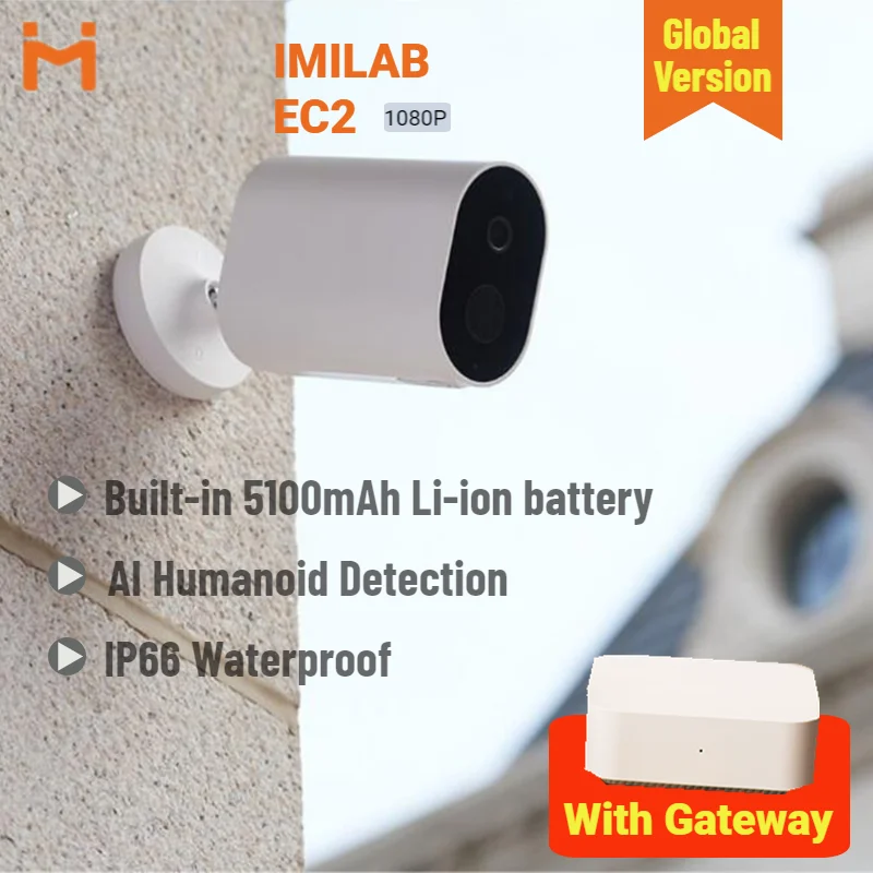 Глобальная версия IMILAB EC2 Смарт ip камера 1080P IP66 AI гуманоидный шлюз обнаружения