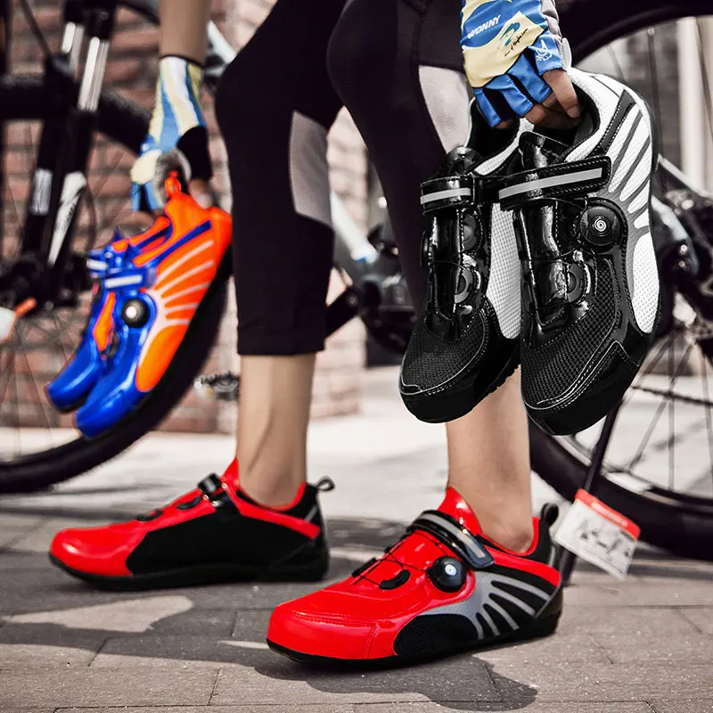 

Unisex Shoes Reflective Design Of Elastic Twisted Outdoor Non-Lock Riding Shoes For Safer Riding Three Colors 36-47 Yards