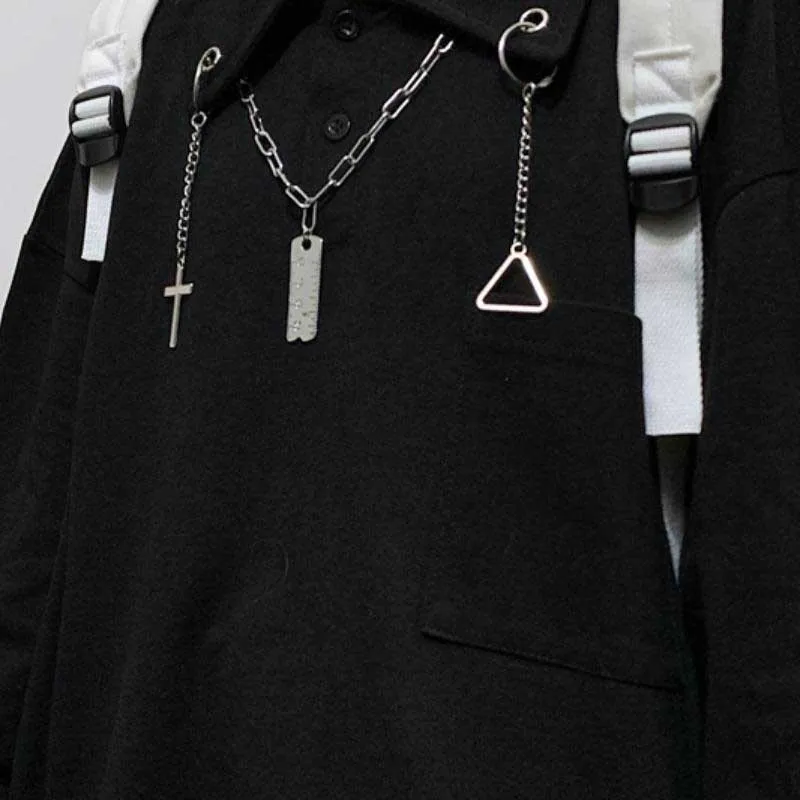 Футболка женская готическая с длинным рукавом одежда в стиле Харадзюку высокая