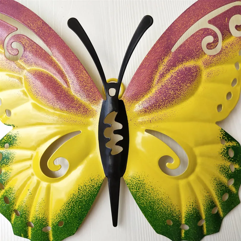 

Creative Metal Butterfly Wall Art Hanging Decor for Patio Garden Backyard Outdoor Courtyard Iron Craft Hanging Ornaments JJ50036