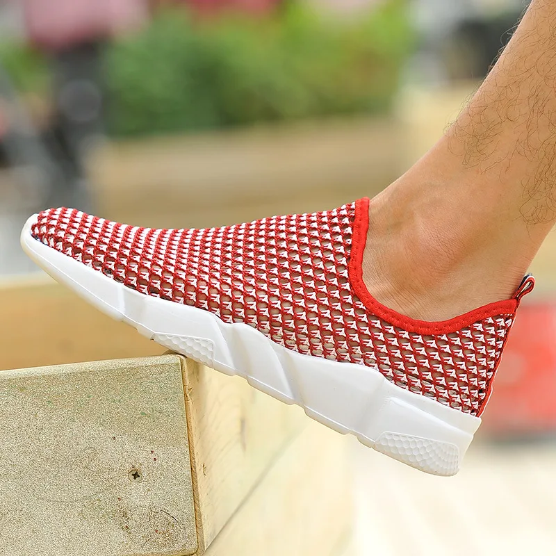 Женские Дышащие сетчатые кроссовки повседневная обувь женские однотонные на