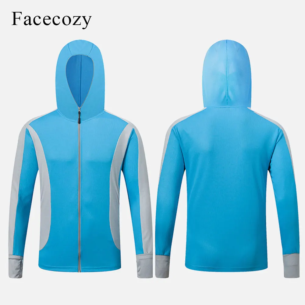 Мужская Солнцезащитная рыболовная куртка Facecozy дышащие куртки с капюшоном летние