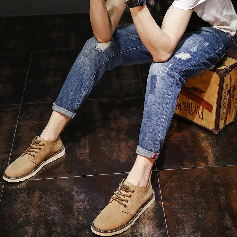 

Plus Size Patchwork Man Jeans Cuffs Plus Size Pencil Ankle-Length Denim Pants Male Trousers Size 40 2021 Man Clothes RMP175010