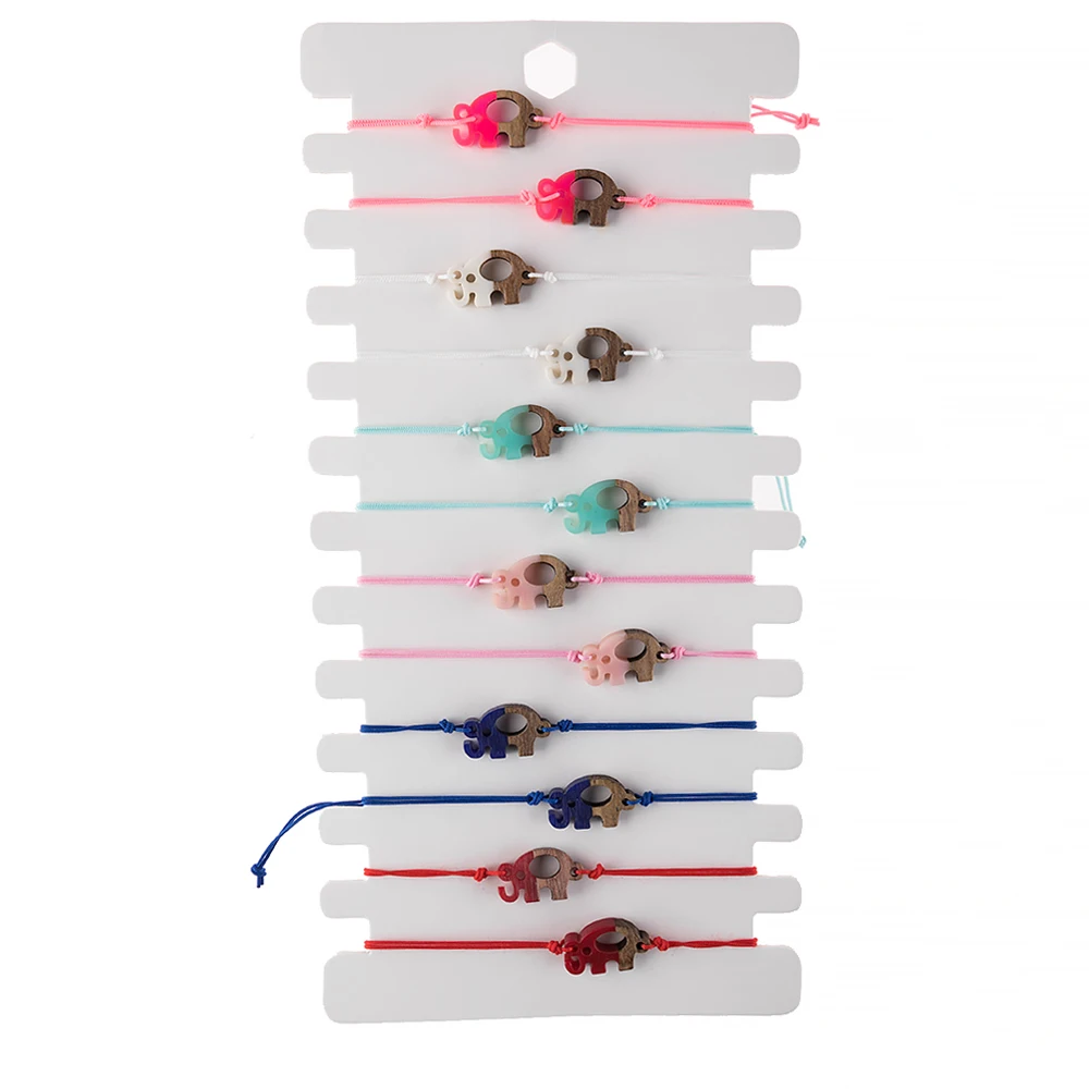 

Bohemian 12pcs/lot Animal Geometric Life Tree Charms Braided Bracelet For Women Bead Adjustable Rope Chain Anklet Jewelry