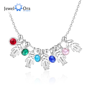 Женское ожерелье с подвеской JewelOra, персонализированное ожерелье с зодиакальным камнем, из нержавеющей стали