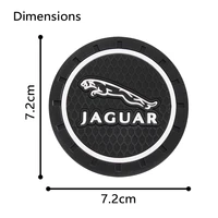 2pcs car coasters slot non slip pad water cup holder mat accessories for jaguar xf xj f type e type f pace e pace x type s type