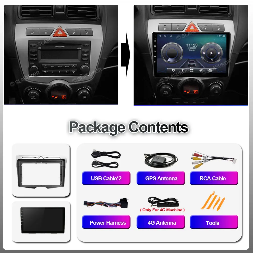Автомагнитола 9 дюймов Android 10 для Kia Morning picanto 2007 2008 2009 2010 2011 Авторадио DSP 4G 8 ядер