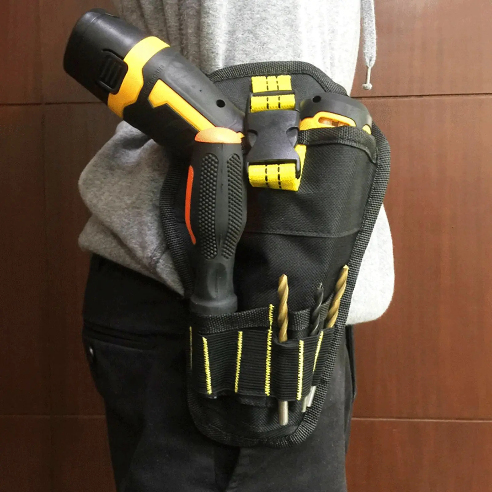

Heavy Duty Custom Cordless Impact Drill Holster Tool Belt Pouch Pocket Holder Electrician Tool Bag 6.5''X10.4''(16.5Cm X 26.5Cm)