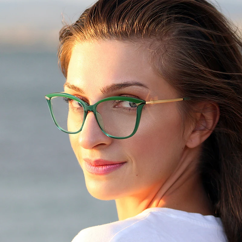 

Eyeezi New Anti Blue Light Optical Eyeglasse Cat Eye Glasses Retro Computer Ladies Anti-fatigue TR90 Optical Frame