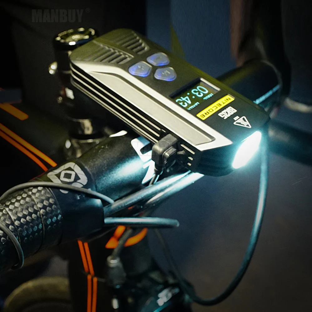 Перезаряжаемый велосипедный фонарь Nitecore BR35 1800 люмен 2xcree XML2 U2 встроенный