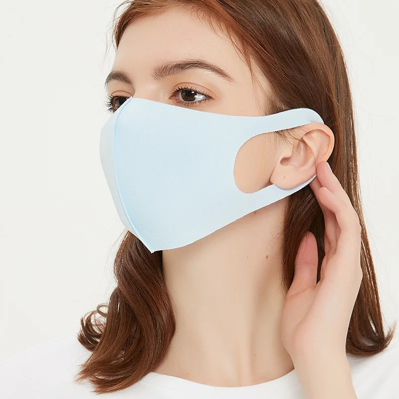 

2PCS Reusable Mask Dust-Proof PM 2.5 Ice Silk Breathable Masks for Men/Women 3D Face Modification Anti-Fog Washable Face Masks
