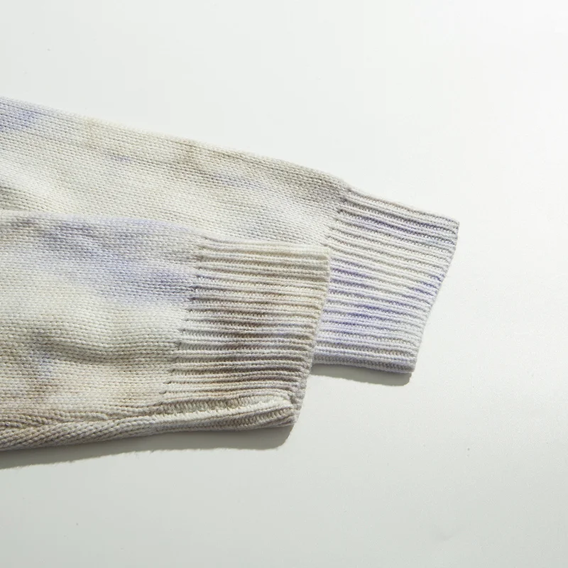 

Mens Tie Dye Vintage Retro Sweaters Streetwear HipHop Autumn Casual Men Knitwear Harajuku Cotton Oversize Loose Pullover