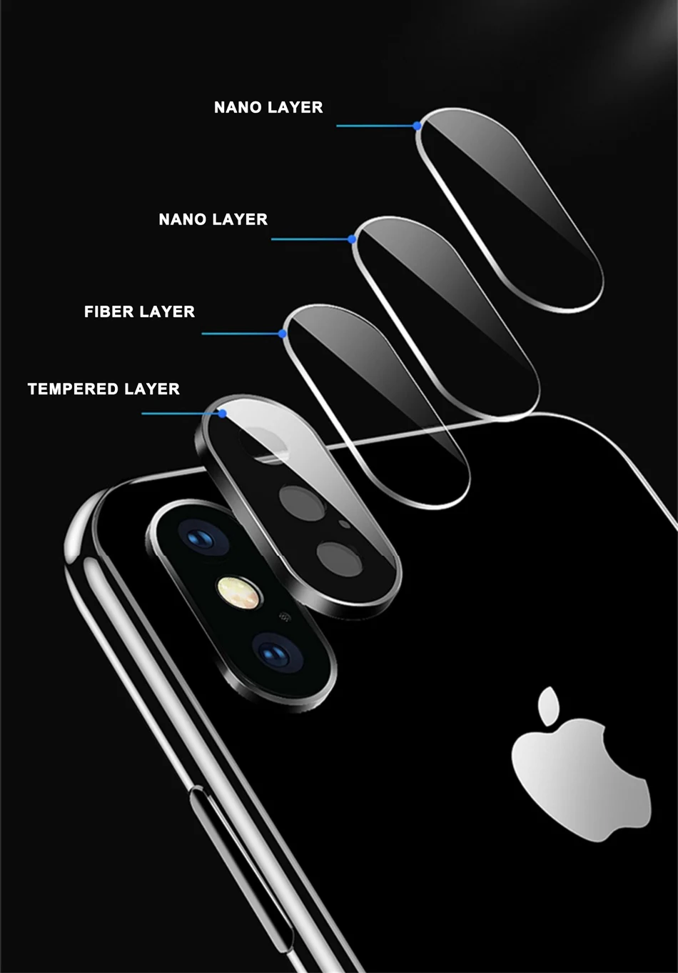Закаленное стекло на iPhone 11 Pro X XS Max стеклянный объектив камеры протектор экрана для Apple iPhone11 Pro Max Защитная стеклянная пленка