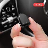 4pcs car hook organizer storage clip for usb cable headphone key bag invisible hooks self adhesive wall hanger car fastener clip