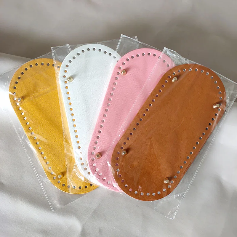 25x12cm Leather Bag Bottoms DIY Handmade Oval Long Bottom Bag Accessories for Knitting Bags handbag Crossbody Bags Bottom
