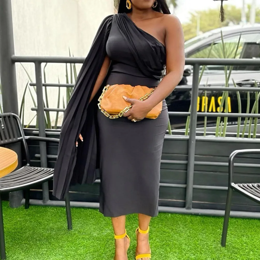 

Off Shoulder Evening Party Dress 2022 African Dresses for Women Elegant Sexy Bodycon Robe Plus Size Ladies Clothing Outfit