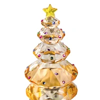 hd crystal christmas tree figurine collectibles art glass paperweight table ornament xmas holiday creative gift champagne