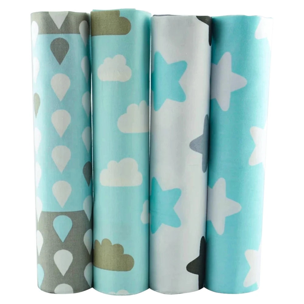 Light Blue Color Scrapbooking 4pcs/lot 40cm*50cm Bedding Home Decoration Quilting Meter Sewing Toys Curtain New Arrivals Crafts | Дом и сад