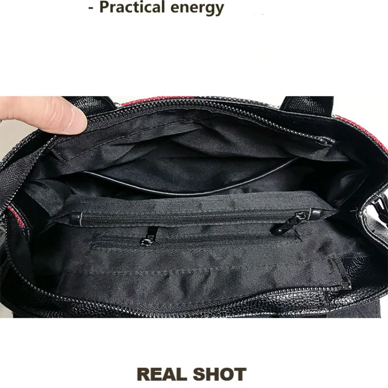 

Rhinestone Split Leather Canvas Women's Bag Fashion Luxury Brand Handbags Purse Satchel