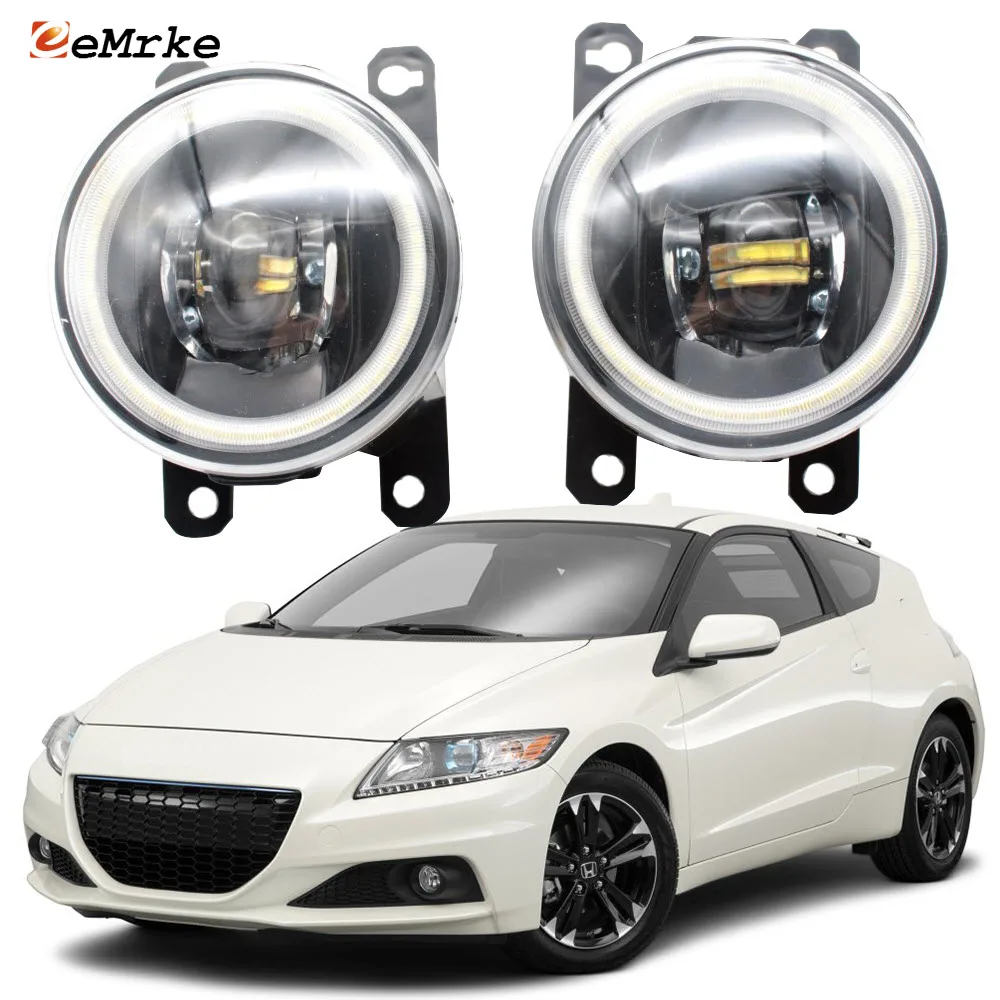 

Светодиодный дневные ходовые огни Angel Eye DRL для Honda CRZ CR-Z 2013-2015 рестайлинг лица 2016 2017 Противотуманные фары с вырезанными линзами стайлинга авт...