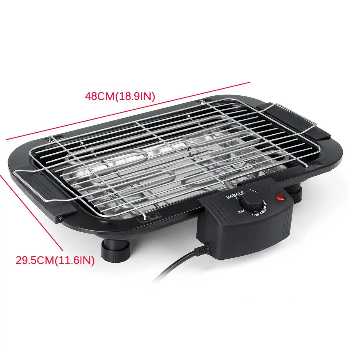 

220V Non Stick Temperature Control Electric BBQ Teppanyaki Barbecue Grill Griddle Table Top Smeless for Outdoor Household Coing