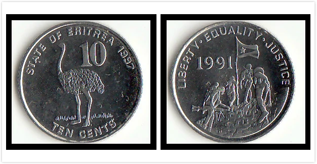 

Eritrea 10 cents 1997 edition Coins Africa New Original Coin Unc Collectible Real Rare Commemorative