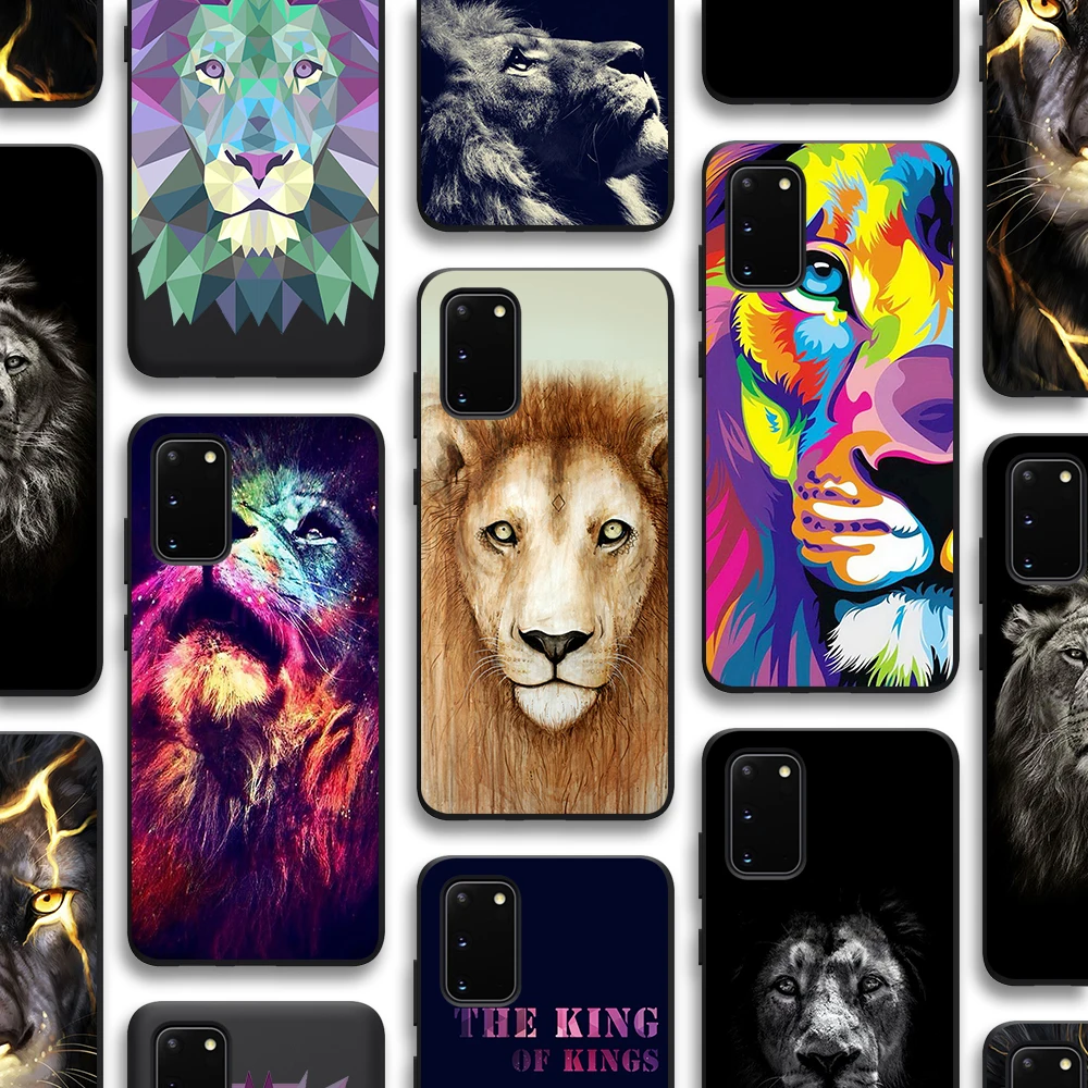 

Animal Lion Case for Samsung Galaxy S21 A51 S20 A50 A71 A70 A12 A21S S10 S9 S8 A20 A30 S10e Note 20 10 Plus Ultra Lite Black TPU