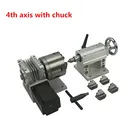 4-я ось с патроном с тремя кулачками 80 мм100 мм130 мм патрон с поворотной осью CNC задний сток для фрезерного станка с концевым переключателем