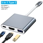 Переходник 2345 в 1, USB C-концентратор в HDMI, VGA, USB 3,0, порт PD, док-станция для ноутбуков iPad