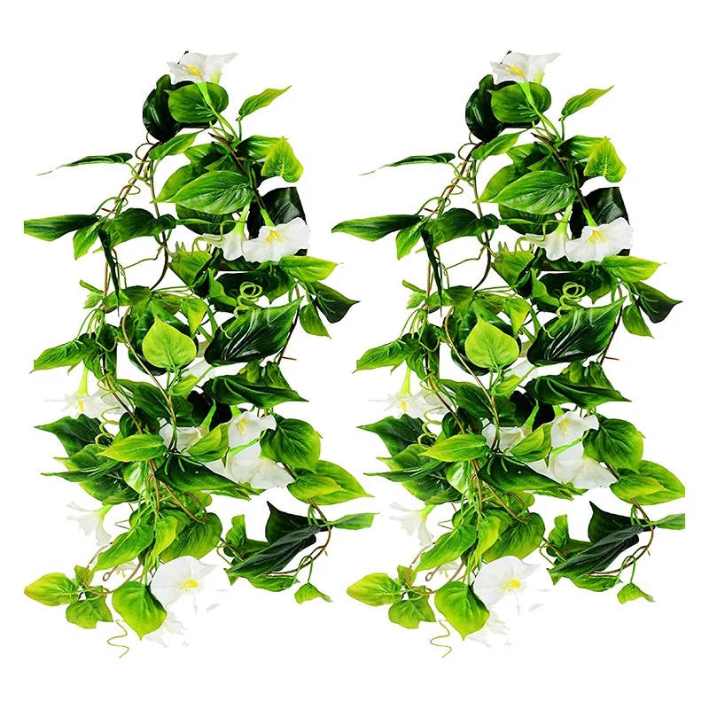 Искусственные виноградные лозы 90 дюймов цветы Утренней славы Подвесные Растения