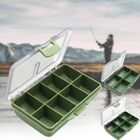 multi grid pe plastic fish hook bait fishing storage box with transparent lid