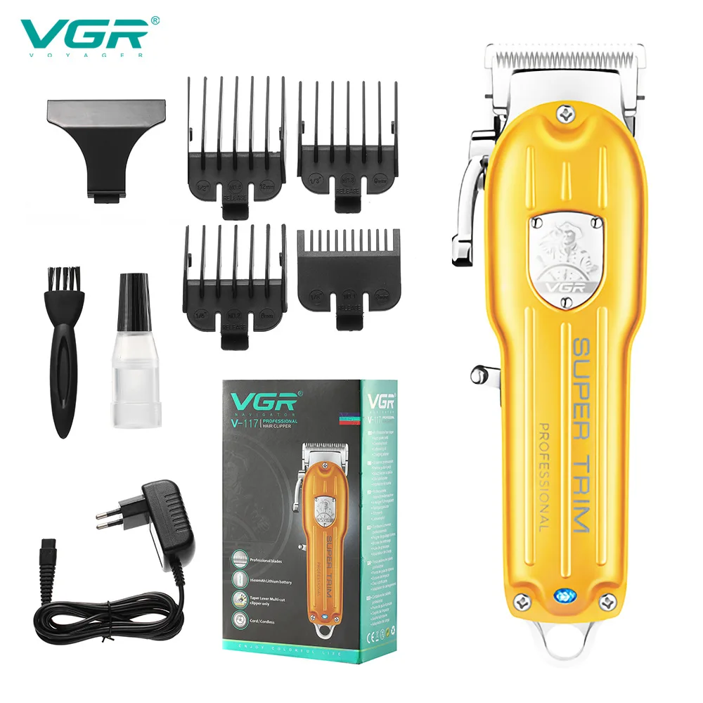 

VGR Cordless Professional Hair Clipper Taper Lever Hair Cutting Machine Hair Trimmer for Men Electric Haircut Barber Salon Tool