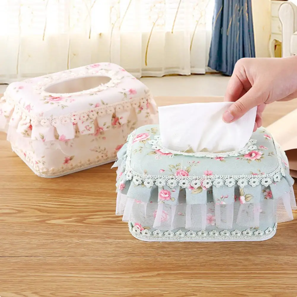 Ящик для хранения кружевной ткани в пасторальном стиле органайзер автомобиле и