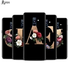 Чехол для Samsung Galaxy A9 A8 Star A8S A7 A6 A6S A5 A3 Plus, черный чехол с буквами и цветами для телефона 2018 2017 2016 A750