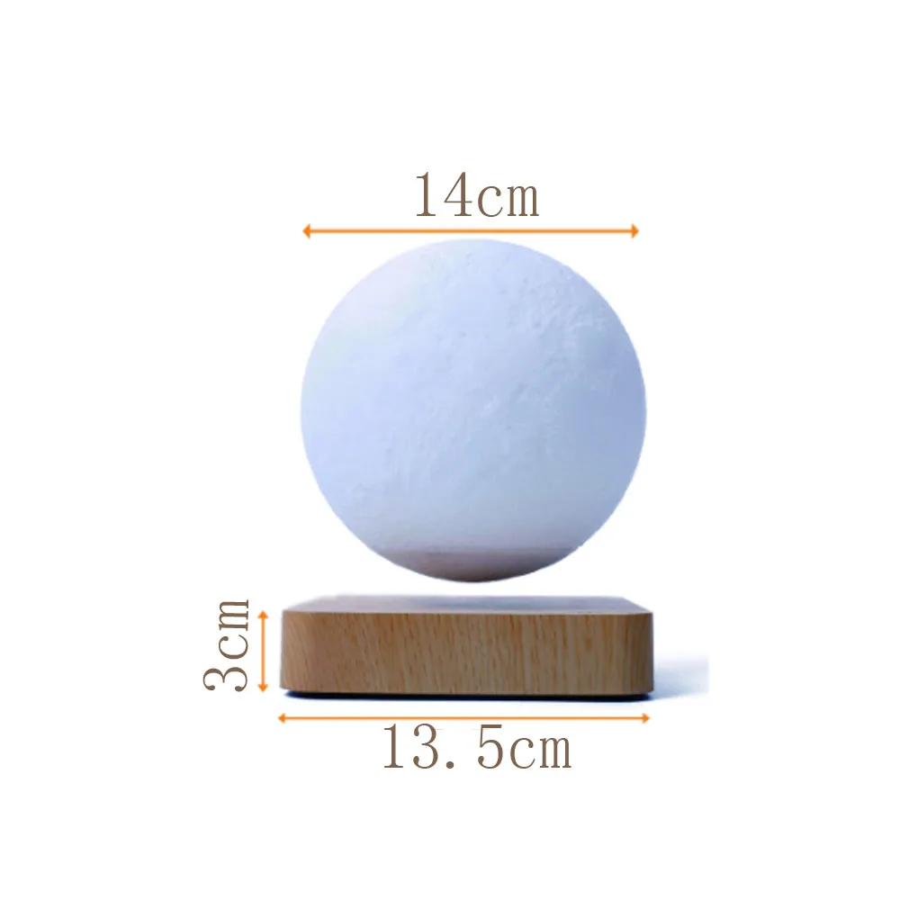 저렴한 크리에이티브 3D 자기 부상 달 램프 야간 조명 14cm 회전 Led 달 플로팅 램프, 홈 인테리어 휴일 선물 터치