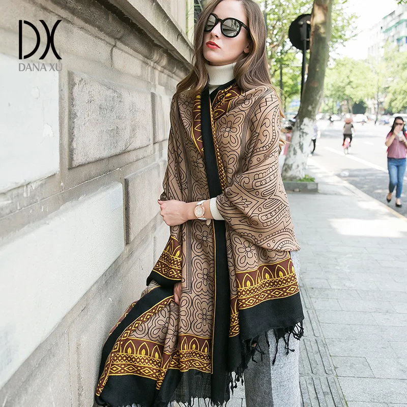 

2021 New Fashion Cashmere Scarf Brand Women Scarves Wool Warm Shawls Tassel Women Wraps Thicken Warm Scarves Wool Shawl Pashmina
