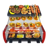 smokeless electric barbecue grill 220v multifunctional electric grill pan korean style non stick bbq machine