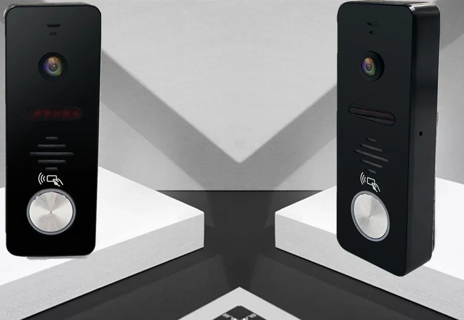 Dragonsview 7 дюймов видеодомофон RFID видео домофон система черная картинка видео запись движения Обнаружение широкий угол 130