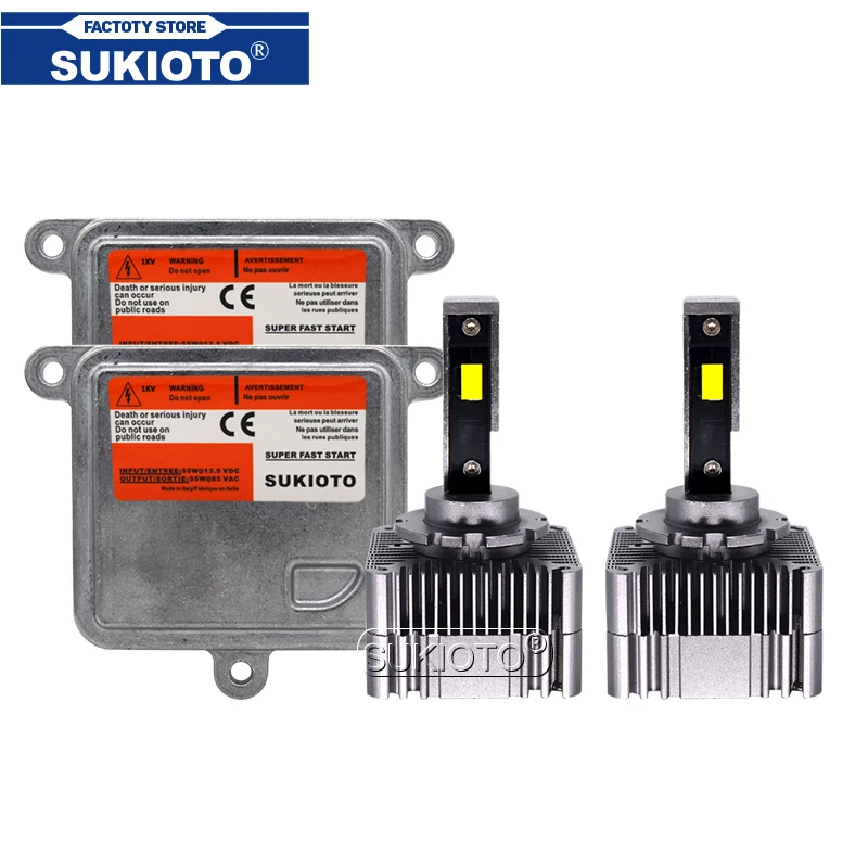 SUKIOTO Премиум 55 Вт D1S Замена комплект автомобильных светодиодных фар D1R для авто