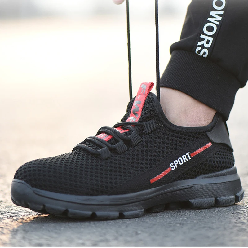 

Light Men's Safety Shoes Anti-smashing Steel Head Safety Work Shoes Deodorant Breathable Sports Shoes Site Safety Men's Boots