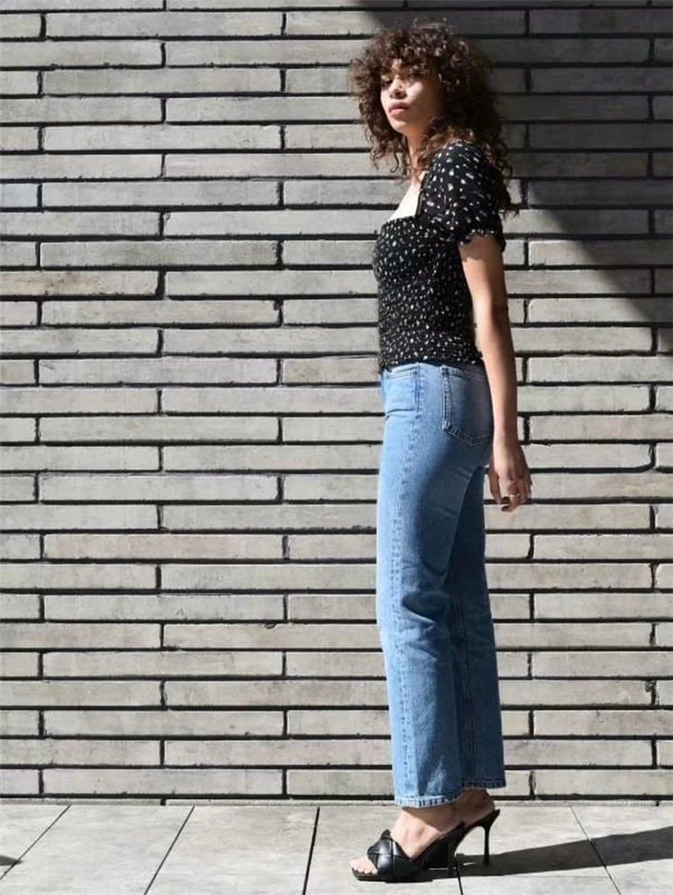 Женский пуловер с пышными рукавами модный сексуальный винтажный цветочный