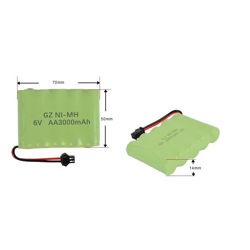 обновленная батарея 6v 3000mah nimh для