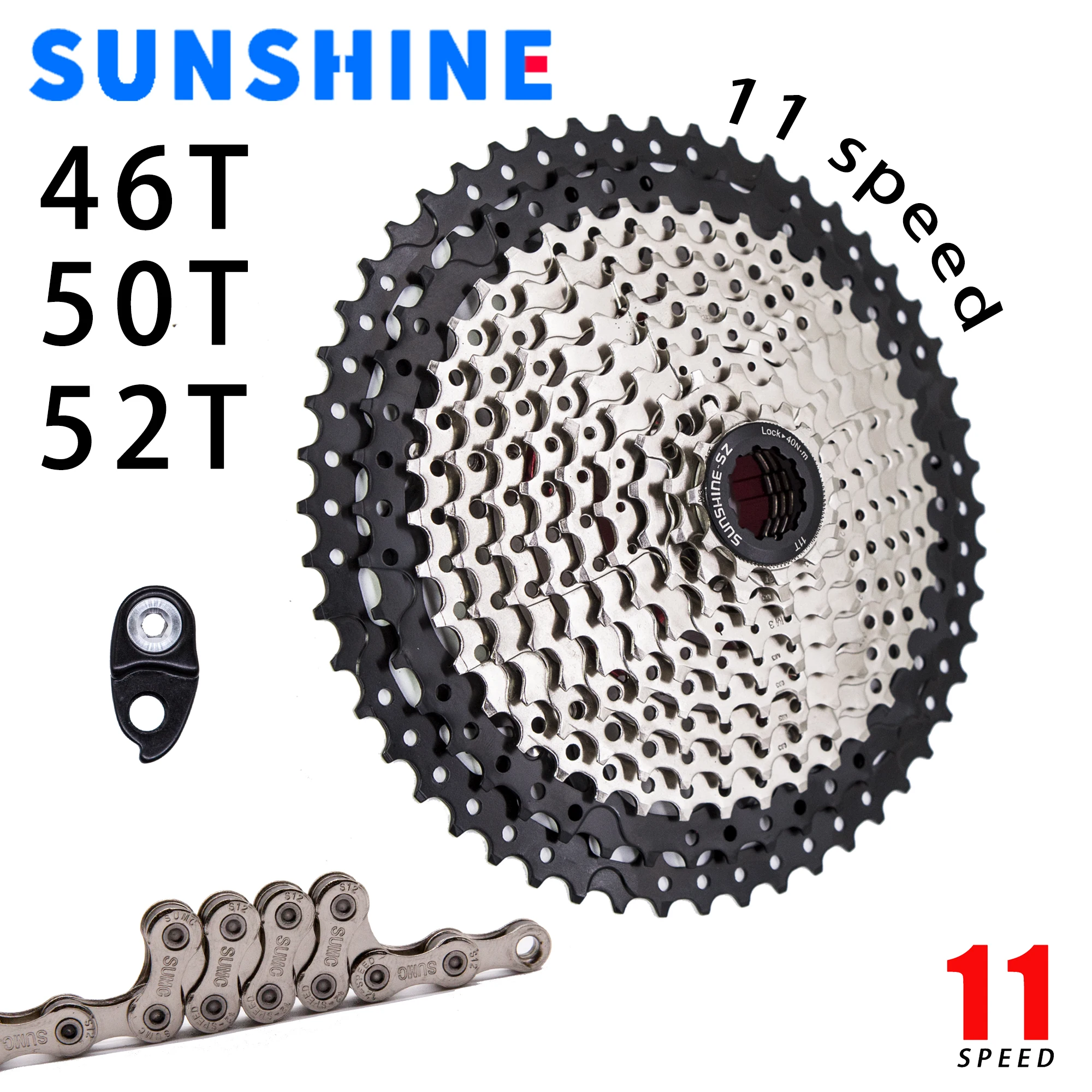 

Велосипедная кассета SUNSHINE 11 скоростей, отдельные ультралегкие кассеты из алюминиевого сплава, кронштейн свободного колеса, звездочка XT SLX XC