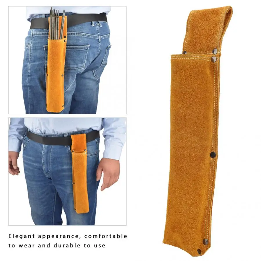 

Welding Rod Holder Wearable Thickened Cowhide Anti-Scald Welder Hardware Tool Waist Bag Household Tool Bag 2020