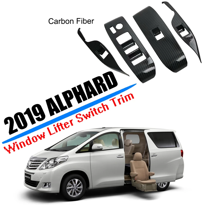 Автомобильный Стайлинг подходит для 2019 2020 Toyota Alphard Interial Window Lift Swith накладка на