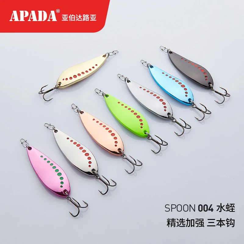 APADA Spoon 004 Leech 15 г/60 мм 20 г/65 тройной крючок + перьевая металлическая ложка из