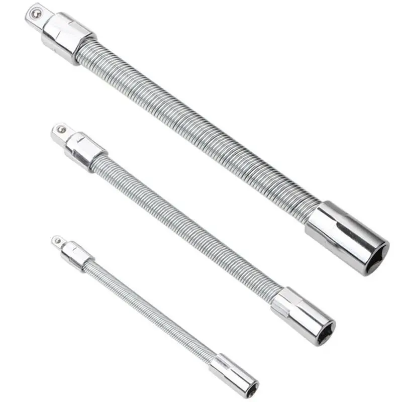 

1Pc 1/4 3/8 1/2 Flexible Extension Bar Adapter Ratchet Wrench Hex Shank Drive Bar Adapter Socket Wrenches Hand Tool