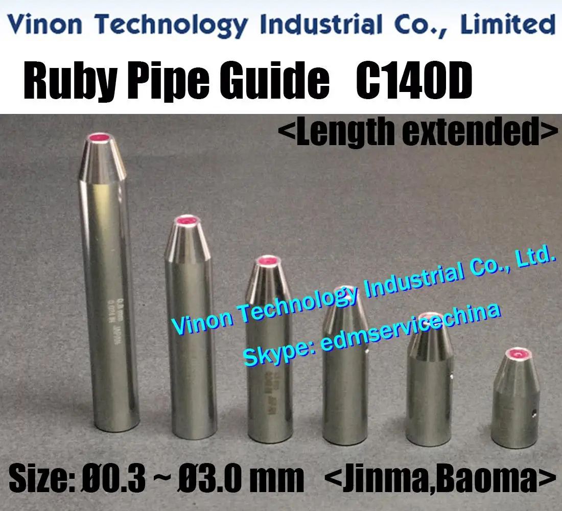 

Ø3.0mm Ruby Pipe Guide C140D (Length Extended L=90mm) Tube Drill Guide for Jinma Baoma edm drilling machine, small hole edm