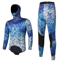 5mm two pieces water sport surfing swimming wetsuit neoprene underwater fishing kitesurf spearfishing jacket pants divingclothes